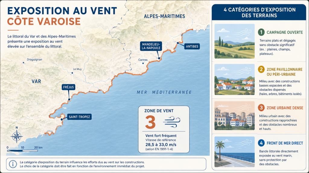 Schéma montrant l’effet du vent sur une toiture et le soulèvement des tuiles par dépression